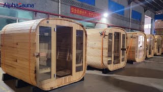 Wholesale Square Outdoor Sauna Room [upl. by Diogenes561]