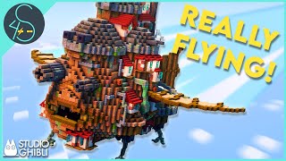 I made Howls Moving Castle Actually FLY in Minecraft [upl. by Aitnyc]