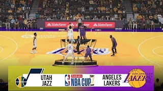 UTAH JAZZ vs LOS ANGELES LAKERS  EMIRATES NBA CUP 2024  NBA 2K25 [upl. by Arrakat]