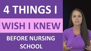 4 Things I Wish I Would Have Known Before Starting Nursing School [upl. by Giltzow]