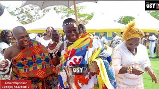 Crowd cheered up as GOMOA TARKWA Chief showed his dance moves at Ahobaa Kese festival 2024 grounds [upl. by Chryste]