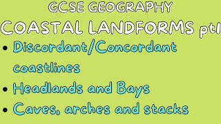 Coastal landforms pt1  GCSE GEOGRAPHY [upl. by Anuaf]