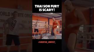 Tyson Fury blasts Thai trainer with a solid low kick muaythai boxing [upl. by Edette]