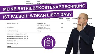 Meine Betriebskostenabrechnung ist falsch Woran liegt das  Hausverwaltung leicht erklärt [upl. by Berardo658]