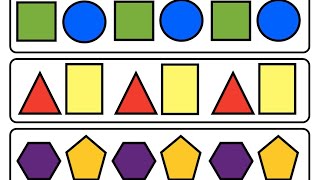 Patterns for KidsLearning Patterns  AB Pattern  ABB Pattern  AABB Pattern  Pattern with Shapes [upl. by Anerbas856]