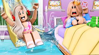 Turning My SPOILED Sisters Room Into A TINY WATERPARK Roblox [upl. by Theodore]