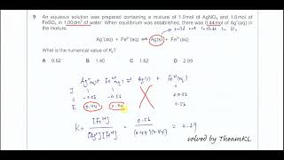 970111MJ16Q9 Cambridge International AS Level Chemistry 9701 MayJune 2016 Paper 11 Q9 [upl. by Netniuq]