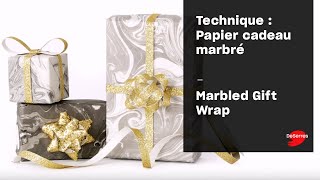 Technique  Papier cadeau marbré [upl. by Donata]