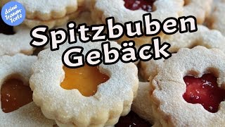 Plätzchen backen  Spitzbuben Gebäck  Plätzchenrezepte  Kekse backen [upl. by Amein]