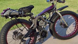 Custom Motorized Fat Tire Bike With Jackshaft Kit Explained [upl. by Nirhtak]