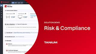 Tanium Solution Demo Risk amp Compliance [upl. by Esilahc937]