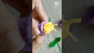 Crochet Lily of the Valley Flower Keychain Tutorial on YouTube step by step shorts crochet [upl. by Dami]