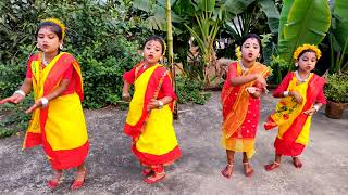 komolay nritto kore Folk dance Dance Cover by kids youtube [upl. by Luiza]