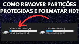 COMO APAGAR PARTIÇÃO DE RECUPERAÇÃO  RESERVADA PARA O SISTEMA E FORMATAR HD OU SSD TUTORIAL [upl. by Ayanej746]