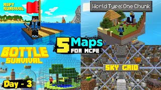 Top 5 Best Maps For Minecraft PE  Maps For Minecraft PE  MCPE Maps 119  UG Adventure [upl. by Awad]