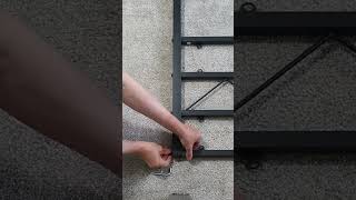 VECELO Metal Bed Frame Assembly Headboard part 1 [upl. by Hesoj]