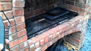 my brick arch BBQ remote control griddle lifter [upl. by Vilberg309]