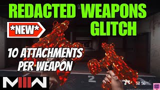 MW3  NEW REDACTED WEAPONS GLITCH How to add 10 Attachments to any Weapon MW3 GLITCHES SEASON 4 [upl. by Simon]