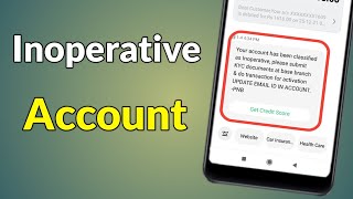 Inoperative Account Ka Matlab  Inoperative Account Ka Matlab Kya Hai [upl. by Hertberg]