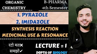 pyrazole synthesis and reactions  pyrazole and imidazole  imidazole synthesis and reactions sgsir [upl. by Vittorio957]