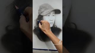 Black and white portrait on 15×22 inch paper [upl. by Zacherie]