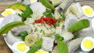 Ensalada de Bacalao con Viandas or Codfish salad with Root vegetables [upl. by Zinah]