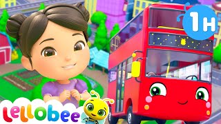 Wheels On The Bus  LELLOBEE Nursery Rhymes amp Cartoons for Kids  Moonbug [upl. by Lleryd577]