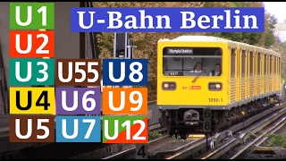 UBahn Berlin  alle Linien  U55 und U12  all the Lines  BVG Berlin [upl. by Yelsehc]