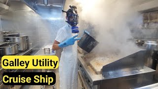 What does a galley utility do on a cruise ship  Galley Steward [upl. by Zoellick891]