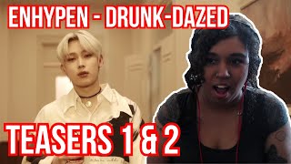 SUNOO 👀  Enhypen  DrunkDazed Teasers 1 amp 2 REACTION [upl. by Yrrak]