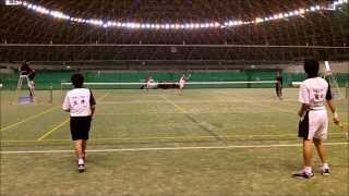 ★ソフトテニス 中学近畿インドア2013 男子 個人戦 準々決勝 玉井・濵田（西和中学）ー瀬川・林（朝桜中学） [upl. by Bradstreet]