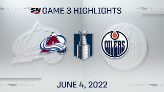 NHL Game 3 Highlights  Avalanche vs Oilers  June 4 2022 [upl. by Arytahs]