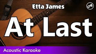 Etta James  At Last karaoke acoustic [upl. by Alphard]