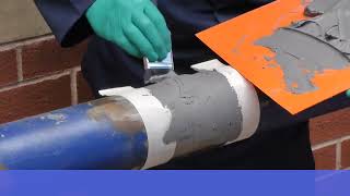 Pipe leak repair with Belzona 1111 9611 and 9341 epoxy composites torniquet method [upl. by Nivlac]