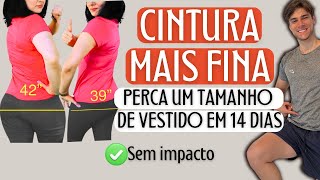 Faça estes exercícios para uma cintura mais fina em 14 dias  Treino em casa sem equipamento [upl. by Bracci768]