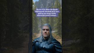 He gonna understand who the Dragonborn is today… skyrim skyrimmemes skyrimse witcher [upl. by Noswal]