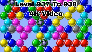 Bubble Shooter Game Video  Full Level 937 To 938 4k [upl. by Yanehc]