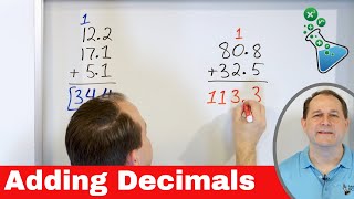 Adding Decimals to the Tenths Place [upl. by Naujid]