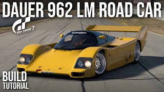 Gran Turismo 7  Dauer 962 LM Road Car Build Tutorial  Special Projects [upl. by Bilicki]