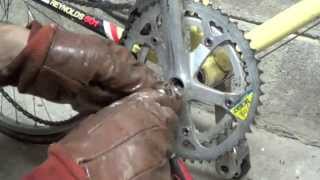 SHIMANO 105 CRANK REMOVAL [upl. by Anstus]