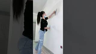 How to Prepare Tiles Wall ​ Wall paint​ Fast amp Beauty part 6193 [upl. by Greenfield]