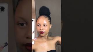 QUICK sleek BunNAtural Hair🫶🏽 hairtutorial sleekbun naturastyle bunhairstyles edges [upl. by Sik170]