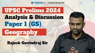 UPSC Prelims 2024  Analysis amp Discussion  Geography [upl. by Lehcsreh585]