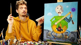 I Mix all Characters from Baldis Basic in one Oil Painting [upl. by Chastity]