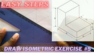 How to draw an Isometric Projection  Exercise 5 Beginners [upl. by Netty]