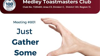 Medley Toastmasters Club  Meeting 801  Oct 5 2024 [upl. by Crystie]