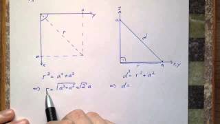 Mathe Raumdiagonale im Würfel  GeometrieAufgaben rechnen [upl. by Shama402]