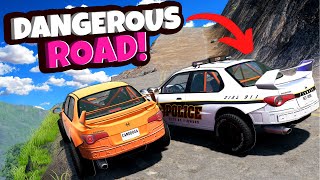 We Attempted POLICE CHASES on a Dangerous Road in BeamNG Drive Mods [upl. by Rodmur]