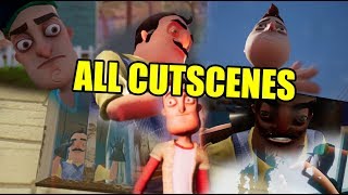 HELLO NEIGHBOR FULL GAME ALL CUTSCENES [upl. by Nasya936]