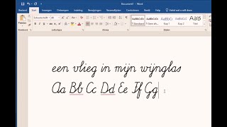 Verbonden lettertype quotSchoolschriftquot gebruiken in Word 2019 [upl. by Nnayr342]